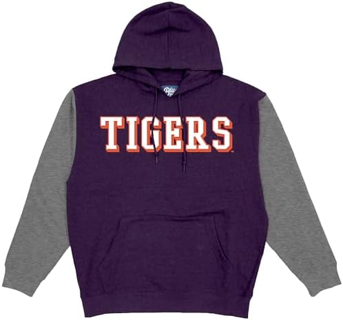 Blue 84 Standard NCAA Officially Licensed Colorblock Hooded Sweatshirt Applique, Team Color, XX-Large
