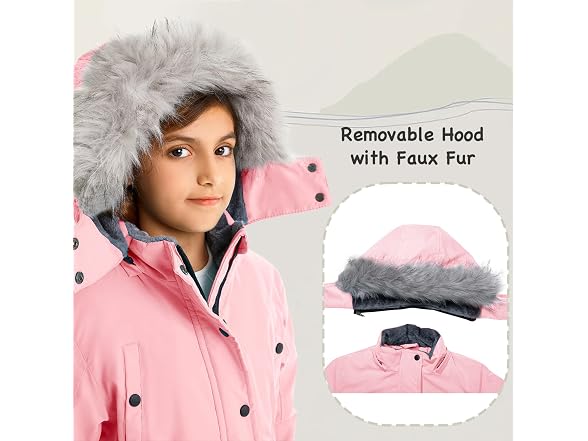 Farvalue Girls (6-7) Long Winter Coats Parka Coat