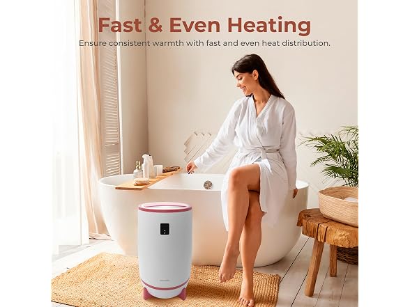 SereneLife Towel & Blanket Warmer Pink