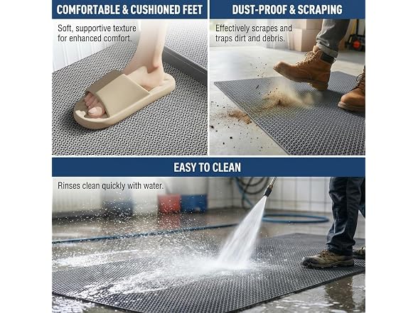WLWLEO Drainage Non Slip Flooring Mats