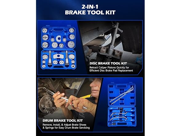 OMT 32pc Dual Brake Tool Kit w Caliper Compressor
