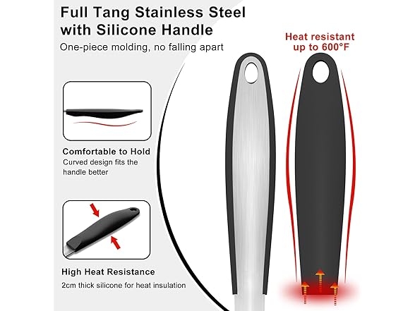 POTWIY Grill Tools Set 3pc Steel