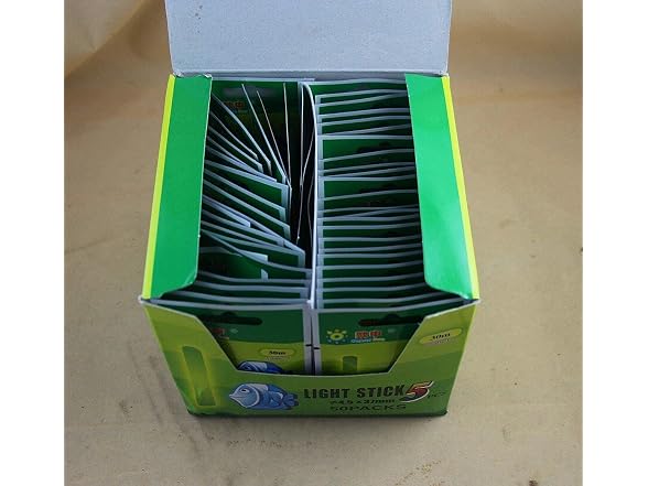 Ocean Sun 50bags(250pcs) Green Straight Glow Sticks (4.5 * 37mm)