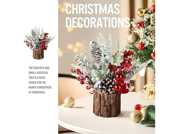 KISIQI Artificial Christmas Tree, 2 Piece Set