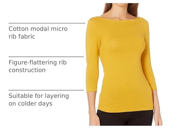Amazon Essentials Women 3/4 Sleeve T-shirt