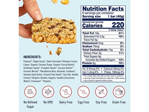 (18ct) YES BAR Gluten-free Snack Bars - Breakfast Lovers