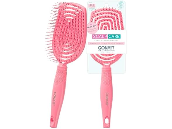 Conair Scalp Care Detangling hairbrush Pink Pulse