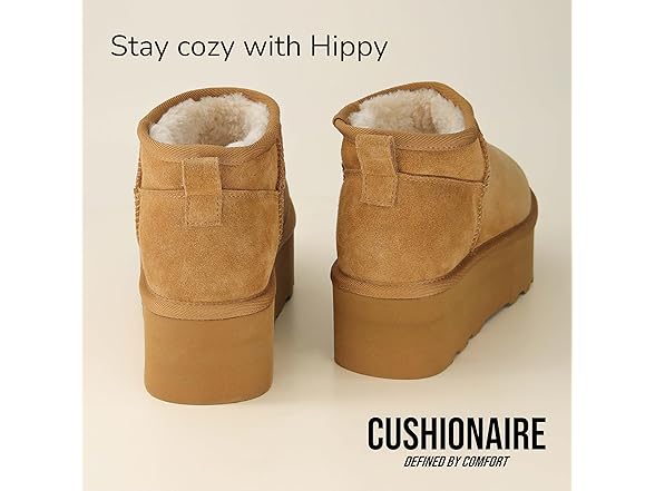 CUSHIONAIRE Hippy Womens Platform Boots