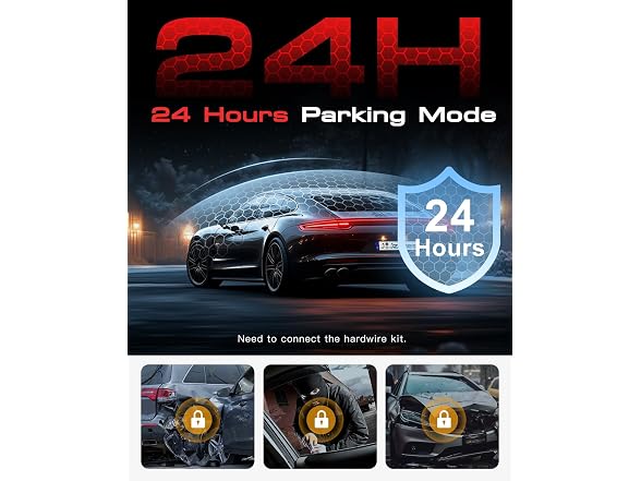 Jzones 4K 3-Channel Dash Cam with Starvis 2 and 64GB Card Included