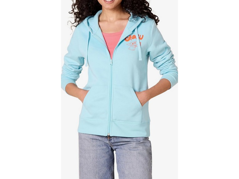 Amazon Essentials Disney | Marvel | Star Wars | Princess Women's Fleece Full-Zip Hoodie Sweatshirts (Available in Plus Size), Star Wars Grogu, XX-Large