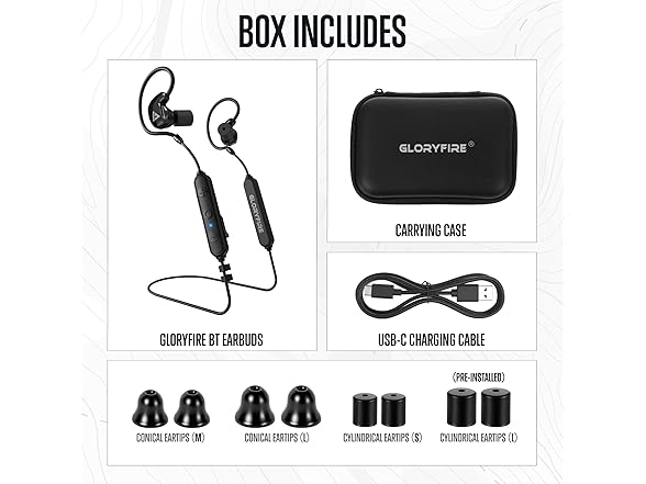 GLORYFIRE Bluetooth Shooting Ear Protection