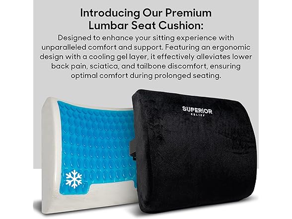 SUPERIOR RELIEF Lumbar Support Pillow