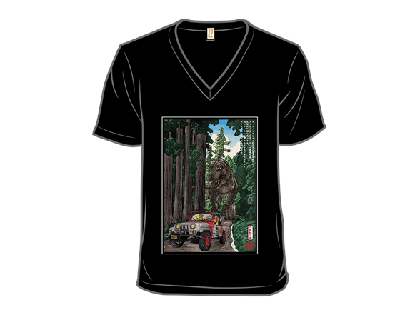 T-Rex Chase Woodblock