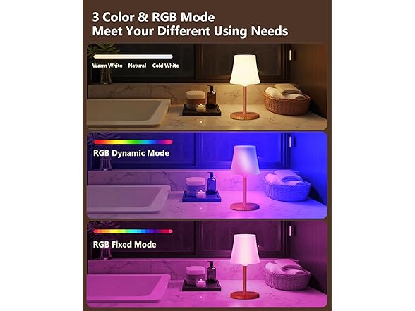 Wood Grain 2 Pack Touch Lights