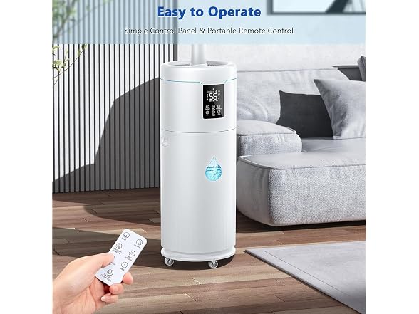 White Hiswelle 4.5Gal Large Room Humidifier