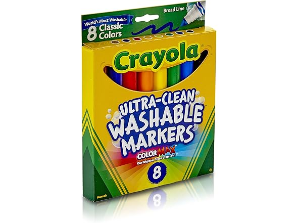 Crayola Washable Markers, Broad Point
