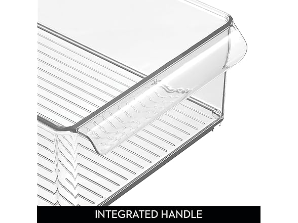 iDesign Large Stackable Fridge or Freezer Bin Set of 6