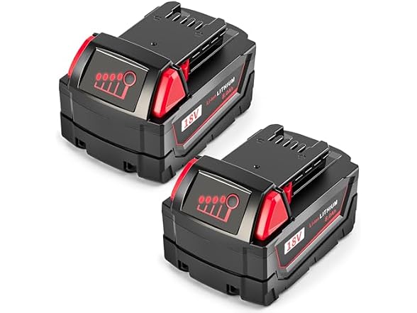 NestEase 2-Pack M18 Batteries for Milwaukee