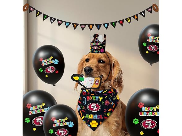 NFL San Francisco 49ers Pet Birthday Bandana