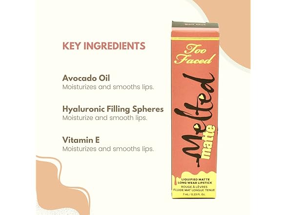 2PK Too Faced Melted Matte Liquified Lipstick, Sell out