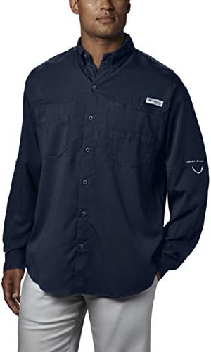 Columbia Mens PFG Tamiami Long Sleeve Fishing Shirt, Collegiate Navy, X-Large