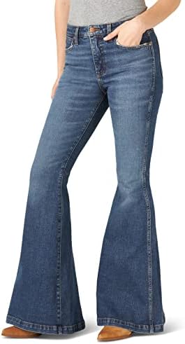 Wrangler Women's Retro High Rise Trumpet Flare, Paige, 29W x 32L