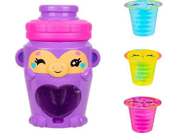 Kutie Kups - 4” Purple Water Bottle Monkey Kutie