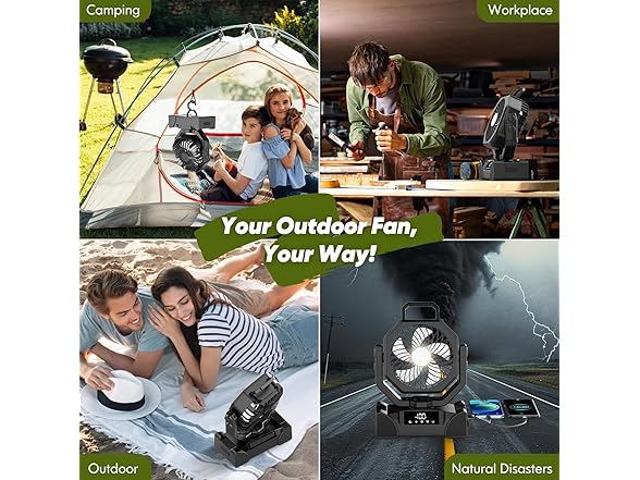 20000mAh Rechargeable Camping Fan