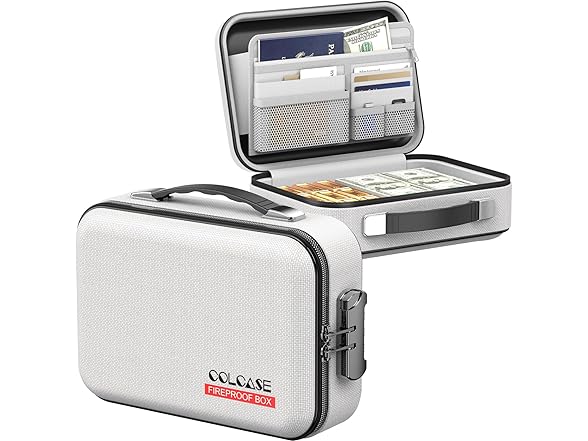 COLCASE Fireproof Money Box with Lock