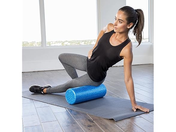 JFIT High Density Foam Roller, 18-Inch, Blue