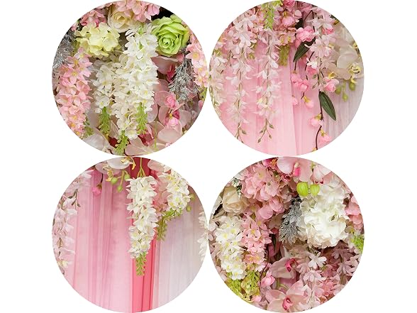 HUAYI 7x5ft Pink Wisteria Photography