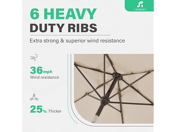 JEAREY Outdoor Patio Umbrella