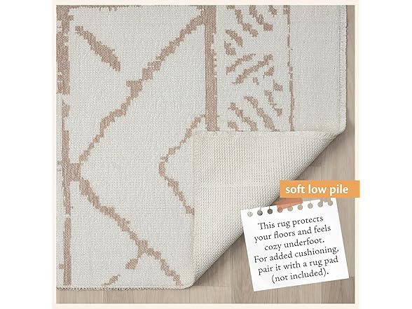 Indigo Ink Washable Area Rug, 6'x9'