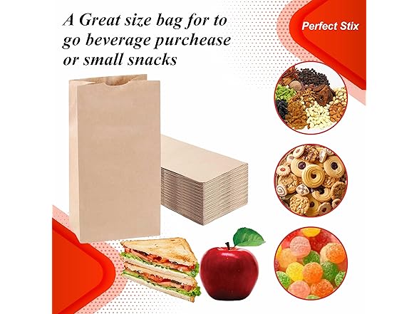 Perfect Stix Brown Bags 4lb Brown Paper