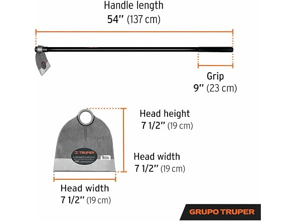 TRUPER Round Eye Hoe w/ 54" Handle