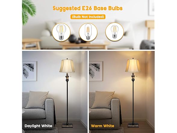 TOBUSA Traditional Floor Lamp