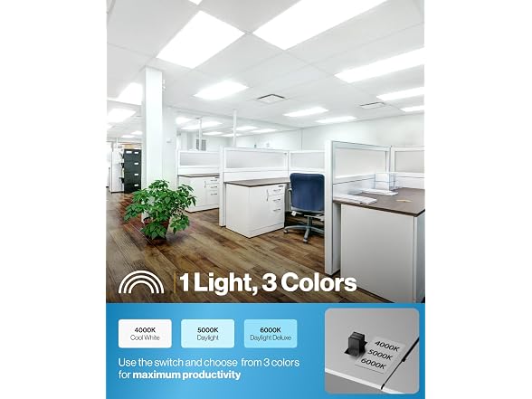 Sunco 6 Pack 2x4 LED Flat Panel Lights