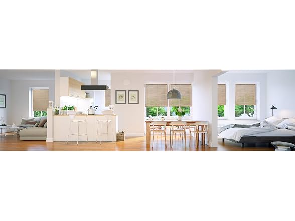 CHICOLOGY Mini Blinds for Indoor 46"W x 48"H, Cappuccino