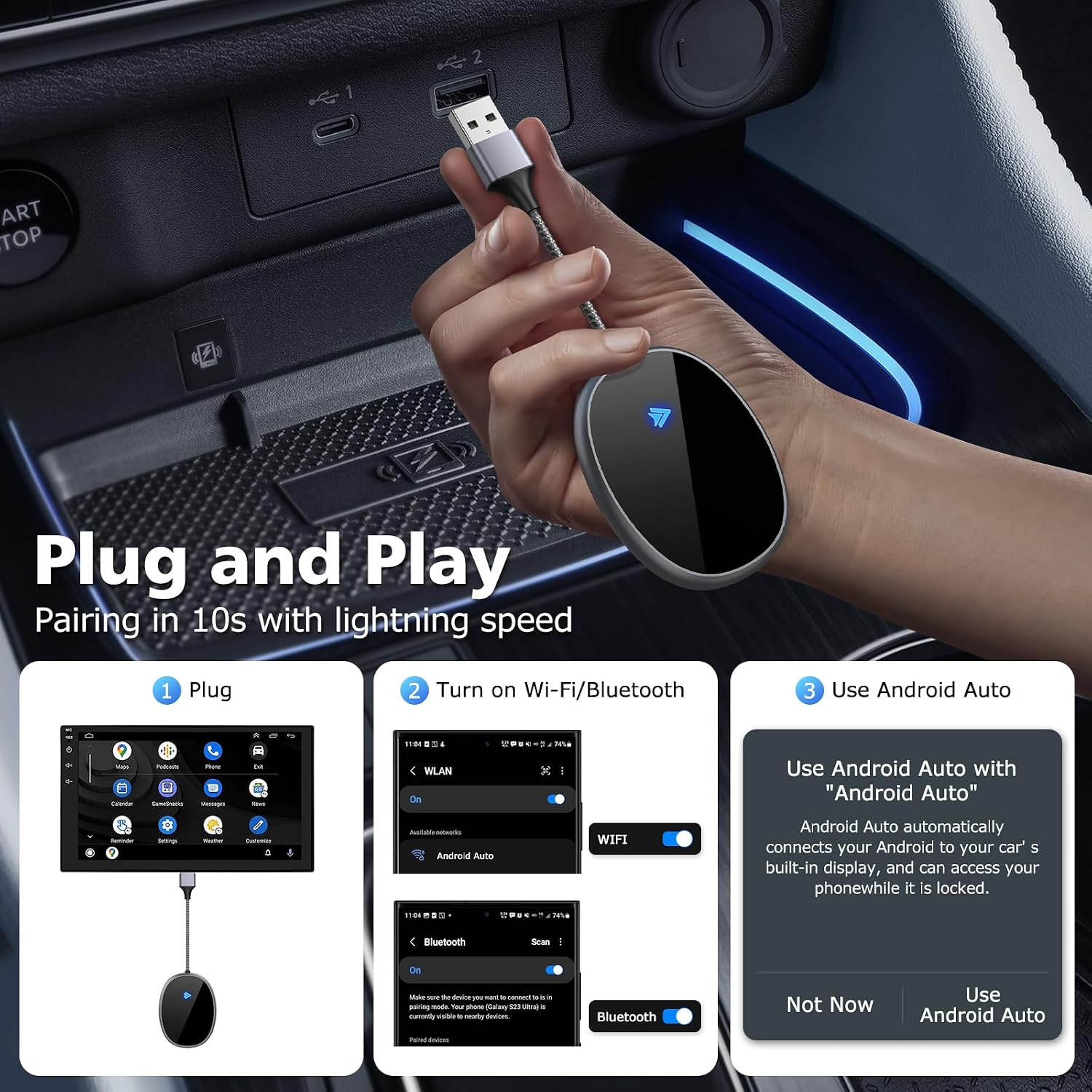 Wireless Android Auto Car Adapter - Gallery 11