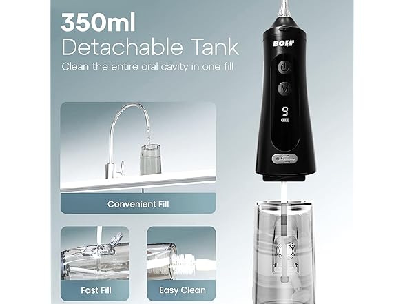 BOLT 350ml Oral Irrigator - 9 Modes