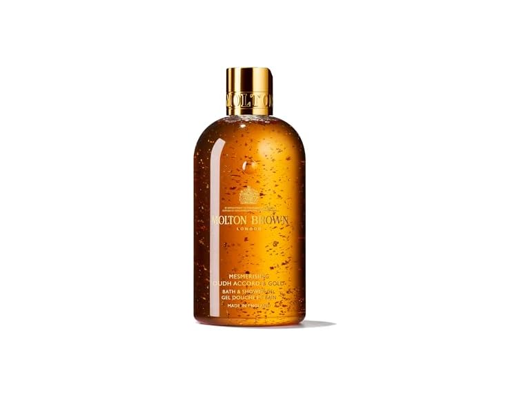 (2 Pack) Molton Brown Mesmerising Oudh Accord & Gold Bath & Shower Gel, 10 oz