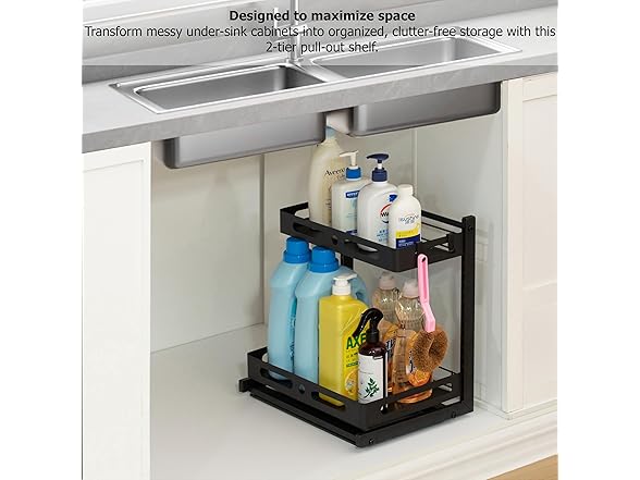 Under Sink Pull-Out Organizer 2 ct