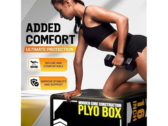 Yes4All 3-in-1 Soft-Padded Plyo Box