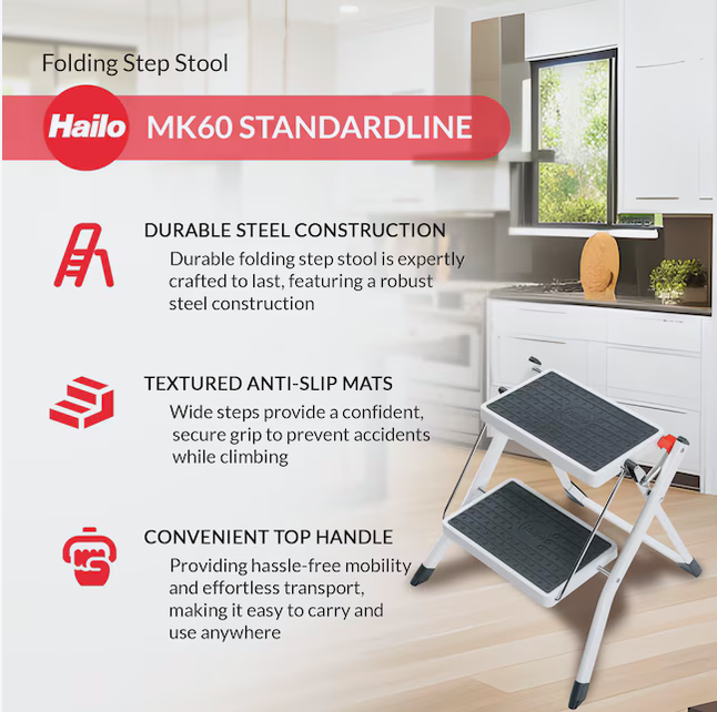 Hailo MK60 Mini Steel Step Stool - Gallery 6