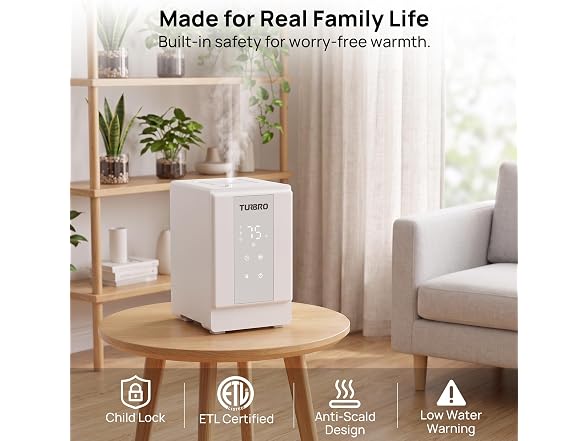 TURBRO 4L Warm Mist Humidifier