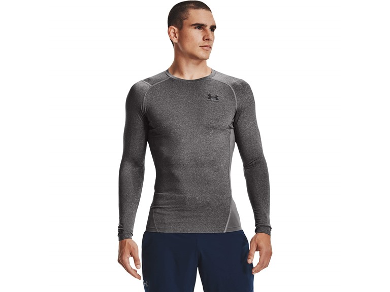 Under Armour  Small UA Men's HeatGear Long Sleeve  Carbon Heather / Black
