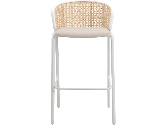 Leisuremod Ervilla Bar Stools w/White Steel