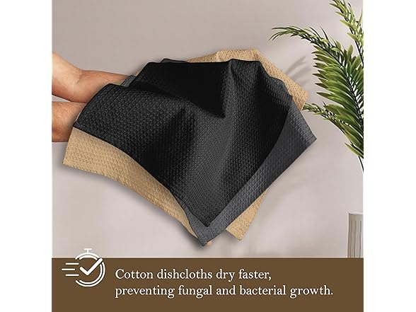 HOUSE OF ORLO Waffle Dishcloths 12Pk