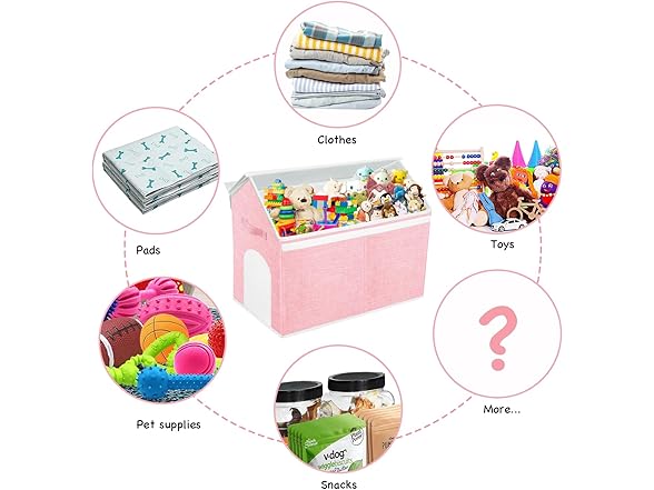 Large Toy Box Storage Organizer with Lid