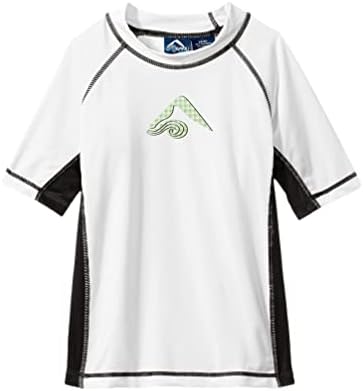 Kanu Surf Little Boys Haywire UPF 50+ Sun Protective Rashguard Swim Shirt, Flex White, 2T